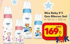 WEE BABY 2'Lİ CAM BİBERON SETİ